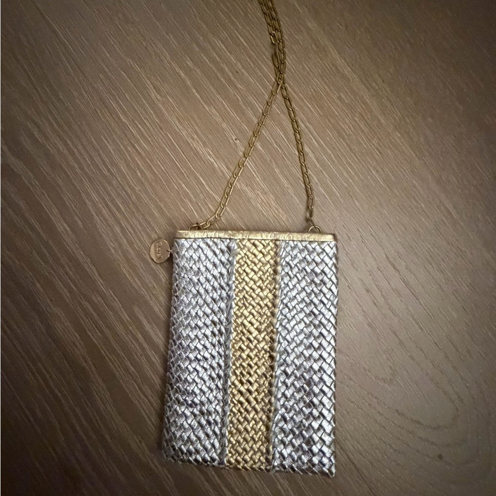 Clare V. - Gold and Silver metallic Poche